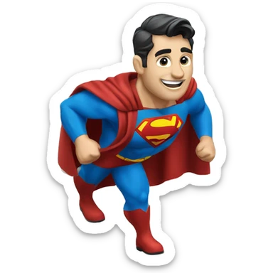 Superman as a roofing salesman sticker