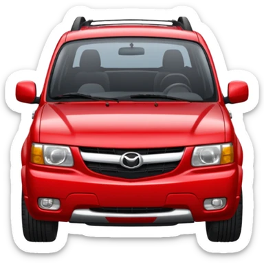 emoji of a mazda tribute 2001 red  sticker