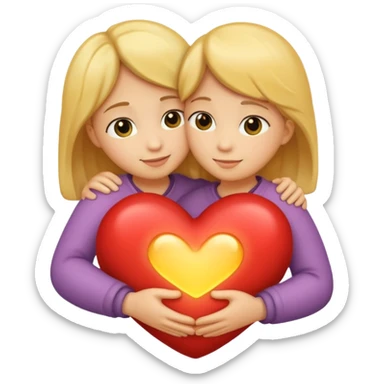 heart hug sticker