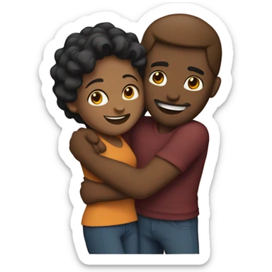 make a couple that hugs sticker