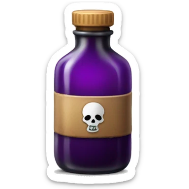 Realistic poison bottle sticker