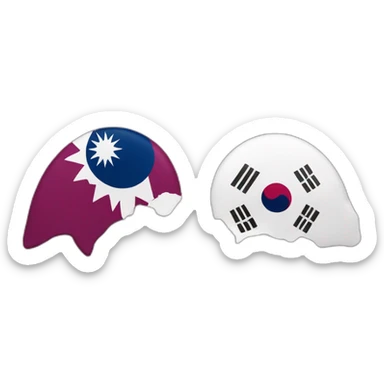 Qatar and south Korea sticker