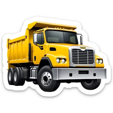 Dump Truck - Freightliner 114SD (Model Year: 2022) (Iconic colour: Yellow with black and silver) sticker
