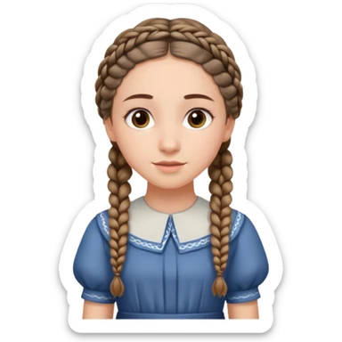 young modest jewish girl braids no headband sticker