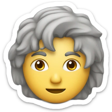 humano de cabedorllo rizado trabajando en una computadora sticker