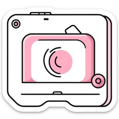 Pink Web browser on a computer sticker