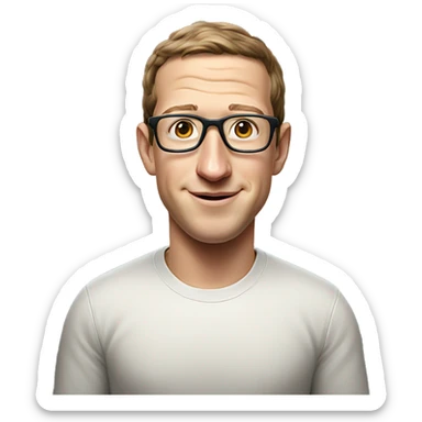 mark zuckerberg in glasses runs full body sticker