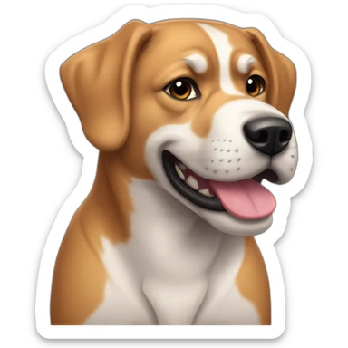 un chien beaucoup musclé sticker