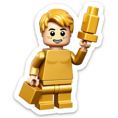 lego homme doré sticker