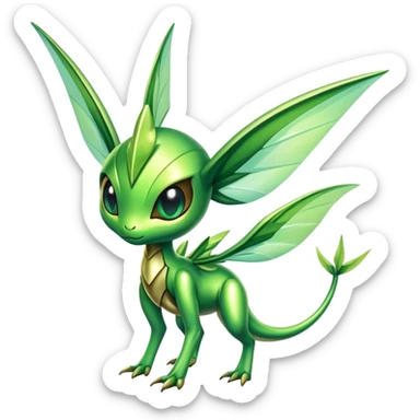 Shiny Exotic Celebi-Scyther-Hybrid-Creature sticker
