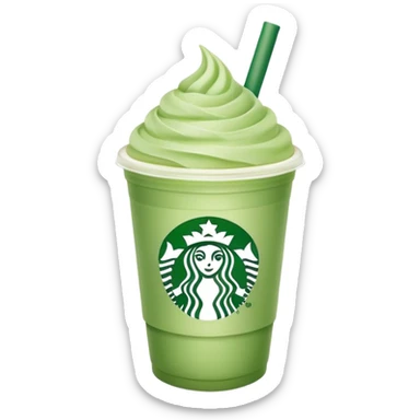 iced pastel green matcha starbucks sticker