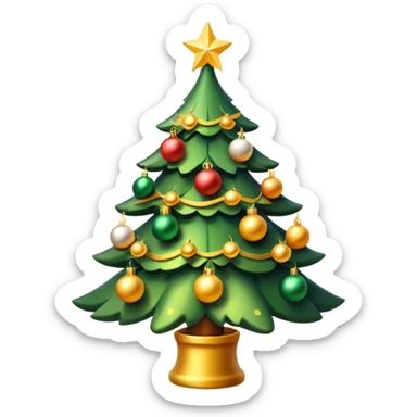 christmas tree with yellow warm glow liht sticker