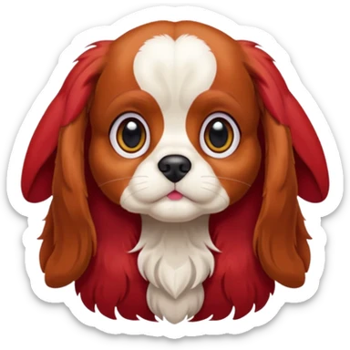 king charles cavalier all ruby colored sticker