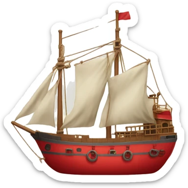 red merchant ship sticker