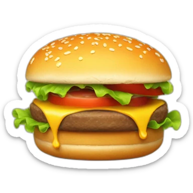 Hamburger qui marche sticker