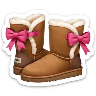 ugg boots that are ankle hight with a cheat bow on the back sticker