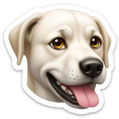 Un chien qui mord un os sticker