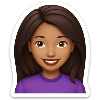 Rozonda Chilli Thomas with long dark brown hair sticker