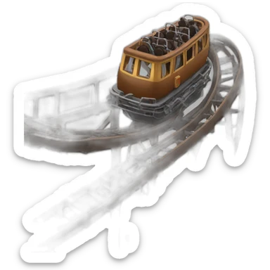 Black brown Rollercoaster sticker