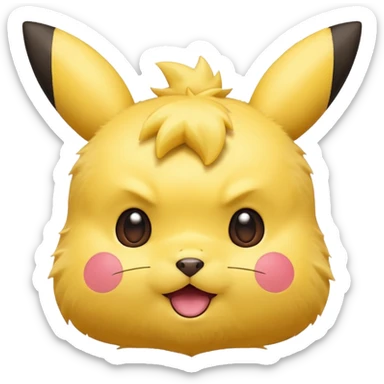 Pikachu face sticker