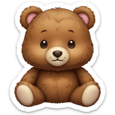A cute Kawaii teddy bear sticker