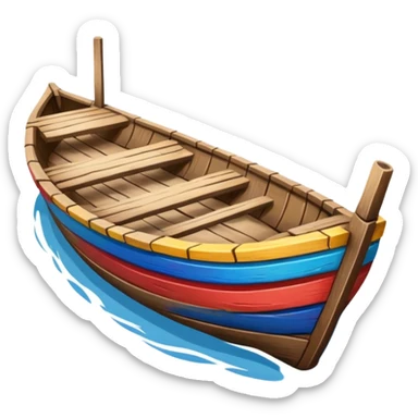 philippine local island boat with two logs on the side sticker