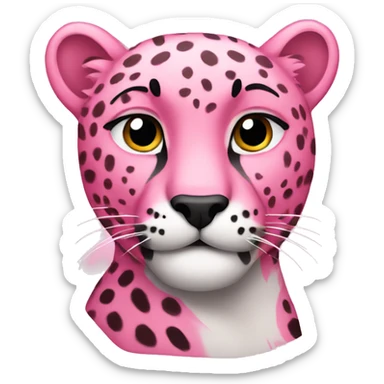 Pink cheetah sticker