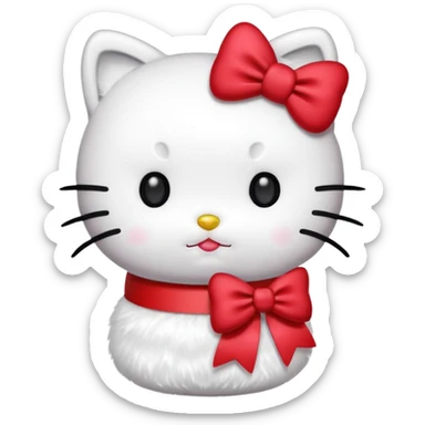 Fait un emoji comme hello kitty à la perfection en dessin normal sans 3d juste la tête  sticker