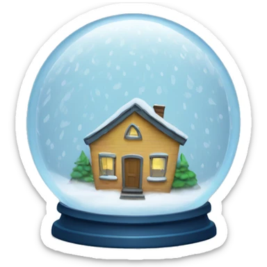 snow globe rainy storm sticker