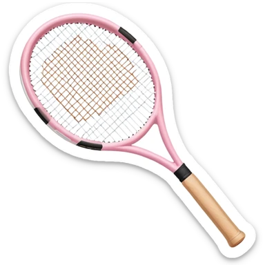 Light pink tennis racket sticker
