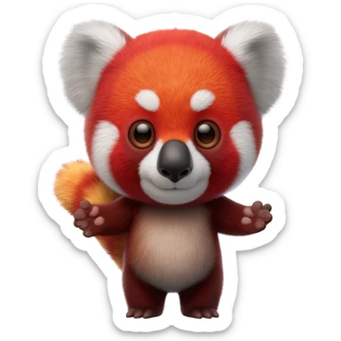 Koala-Minccino-Red-Panda-fusion-hybrid  sticker