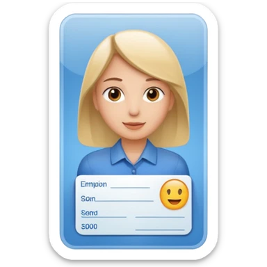 an employee’s card sticker