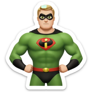 green mister incredible sticker