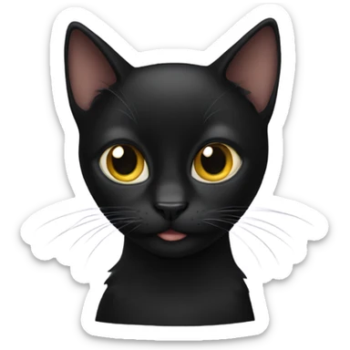 Black cat sticker