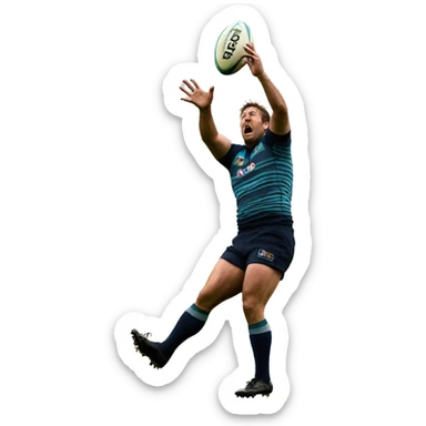 a lineout in rugby sticker