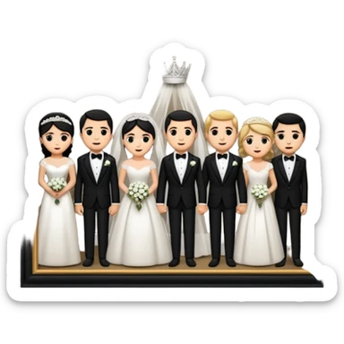 Dramatic wedding in a museum sticker