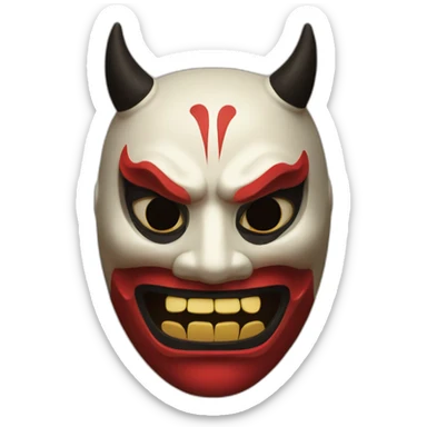Chania mask Japan devil  sticker