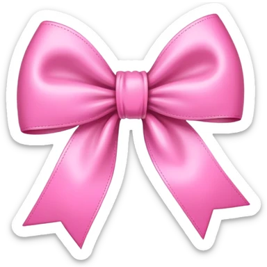 Pink bow sticker