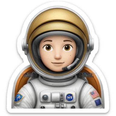 Astronaut on moon sticker