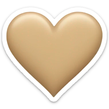 Beige heart  sticker