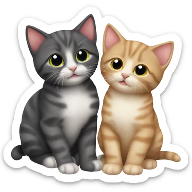 Cute Kitten best friends sticker