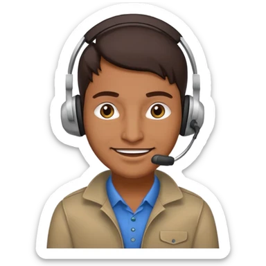 phone scammer from pakistan with smirk and brown skin sticker