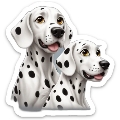 Two Dalmatian-dogs  sticker