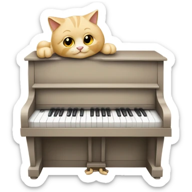 Chat qui joue du piano sticker