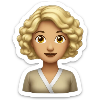 Mujer blanca  española guapa naturalista sticker