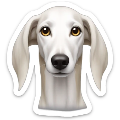 sprint white Saluki sticker