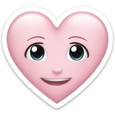 light pink heart  sticker
