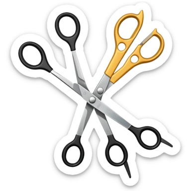  hairdressing scissors sticker