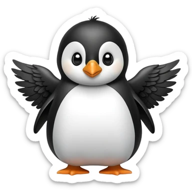 Pingüino con alas  sticker