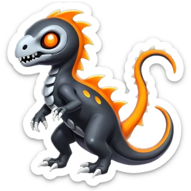 Shiny Duskull-Salandit-Fakémon-hybrid-creature (full body)  sticker